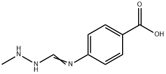 Benzoic acid, 4-[[(2-methylhydrazino)methylene]amino]- (9CI) 结构式