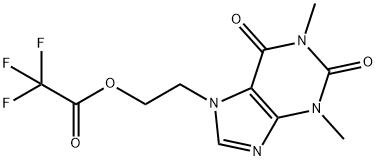 Acetic acid, trifluoro-, 2-(1,2,3,6-tetrahydro-1,3-dimethyl-2,6-dioxo- 7H-purin-7-yl)ethyl ester 结构式