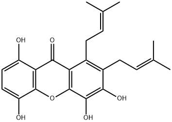 1,4,5,6-四羟基-7,8-异戊烯基占吨酮 结构式