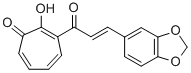 2,4,6-CYCLOHEPTATRIEN-1-ONE, 3-[3-(1,3-BENZODIOXOL-5-YL)-1-OXO-2-PROPENYL]-2-HYDROXY- 结构式