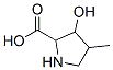 3-Hydroxy-4-methyl-2-pyrrolidinecarboxylic acid 结构式