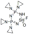 3,3,5,5-Tetrakis(1-aziridinyl)-1-fluoro-3,3,5,5-tetrahydro-1H-1,2,4,6,3,5-thiatriazadiphosphorine 1-oxide 结构式