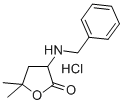 2(3H)-Furanone, dihydro-5,5-dimethyl-3-((phenylmethyl)amino)-, hydroch loride 结构式