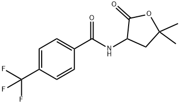 N-(5,5-Dimethyl-2-oxotetrahydro-3-furyl)-alpha,alpha,alpha-trifluoro-p -toluamide 结构式