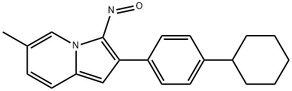 2-(4-cyclohexylphenyl)-6-methyl-3-nitroso-indolizine 结构式