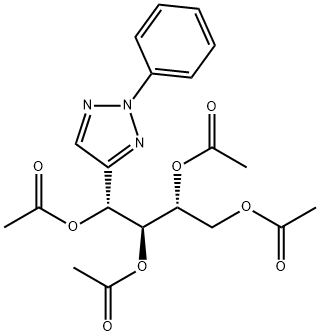 (1R,2S,3R)-1-(2-Phenyl-2H-1,2,3-triazol-4-yl)butane-1,2,3,4-tetrol tetraacetate 结构式