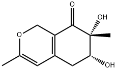 8H-2-Benzopyran-8-one, 1,5,6,7-tetrahydro-6,7-dihydroxy-3,7-dimethyl-, (6R,7R)- (9CI) 结构式