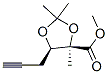 1,3-Dioxolane-4-carboxylicacid,2,2,4-trimethyl-5-(2-propynyl)-,methylester,(4R,5R)-(9CI) 结构式