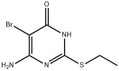 6-氨基-5-溴-2-(乙基硫代)嘧啶-4-醇 结构式