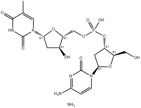 2'-DEOXYCYTIDYLYL(3'5')-THYMIDINEAMMONIU M 结构式