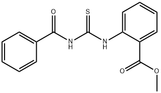 2-(3-苯甲酰基硫代脲基)苯甲酸甲酯 结构式