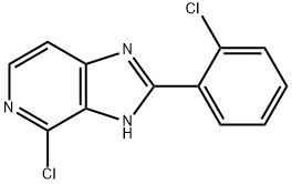 4-氯-2-(2-氯苯基)-1H-咪唑并[4,5-C]吡啶 结构式