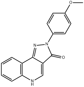 2,5-dihydro-2-(4-methoxyphenyl)-3H-pyrazolo(4,3-c)quinolin-3-one 结构式