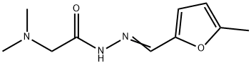 Glycine, N,N-dimethyl-, [(5-methyl-2-furanyl)methylene]hydrazide (9CI) 结构式