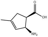 3-Cyclopentene-1-carboxylicacid,2-amino-4-methyl-,(1R,2S)-(9CI) 结构式