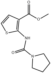 3-Thiophenecarboxylicacid,2-[(1-pyrrolidinylcarbonyl)amino]-,methylester 结构式