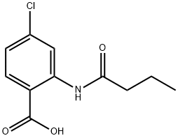 2-丁酰氨基-4-氯苯甲酸 结构式