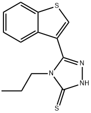 5-(1-苯并噻吩-3-基)-4-丙基-4H-1,2,4-三唑-3-硫醇 结构式