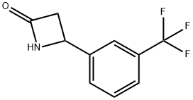 4-[3-(三氟甲基)苯基]2-氮杂环丁酮 结构式