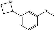 2-(3-甲氧基苯基)氮杂环丁烷 结构式