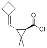 Cyclopropanecarbonyl chloride, 3-(cyclobutylidenemethyl)-2,2-dimethyl-, (1R-trans)- (9CI) 结构式