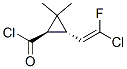 Cyclopropanecarbonyl chloride, 3-(2-chloro-2-fluoroethenyl)-2,2-dimethyl-, [1R-[1alpha,3beta(E)]]- (9CI) 结构式