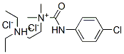 2-[(4-chlorophenyl)carbamoylmethyl-methyl-ammonio]ethyl-diethyl-azaniu m dichloride 结构式