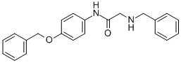 N-[4-(PHENYLMETHOXY)PHENYL]-2-[(PHENYLMETHYL)AMINO]-ACETAMIDE 结构式
