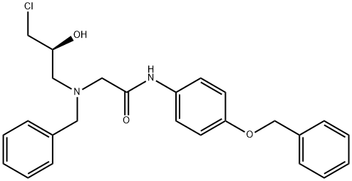 (S)-2-[BENZYL-(3-CHLORO-2-HYDROXY-PROPYL)-AMINO]-N-(4-BENZYLOXY-PHENYL)-ACETAMIDE
 结构式