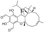 (1aR,4E,7aS,13S,13aS,13bR)-1,1a,2,3,6,7,7a,13,13a,13b-Decahydro-10,12-dihydroxy-1,1,4,7a-tetramethyl-13-(2-methylpropyl)benzo[b]cyclopropa[9,10]cyclodeca[1,2-e]pyran-9,11-dicarbaldehyde 结构式