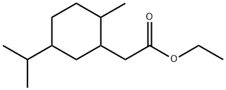 Cyclohexaneacetic acid, 2-methyl-5-(1-methylethyl)-, ethyl ester (9CI) 结构式