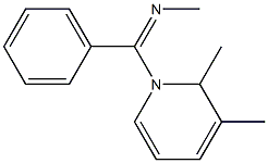 Pyridine, 1,2-dihydro-2,3-dimethyl-1-[(methylimino)phenylmethyl]- (9CI) 结构式