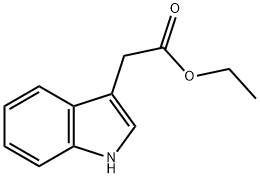 吲哚-3-醋酸乙酯 结构式