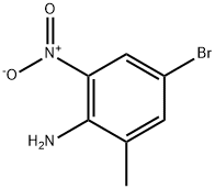 4-溴-2-甲基-6-硝基苯胺 结构式