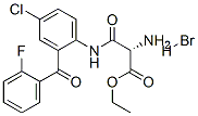 ethyl 3-[[4-chloro-2-(2-fluorobenzoyl)phenyl]amino]-3-oxo-alaninate monohydrobromide 结构式