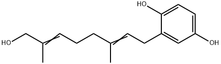 2-(8-Hydroxy-3,7-dimethyl-2,6-octadienyl)-1,4-benzenediol 结构式