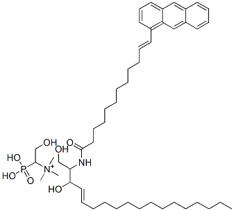 N-12-(anthryl)-11-dodecenoylsphingosine-1-phosphorylcholine 结构式