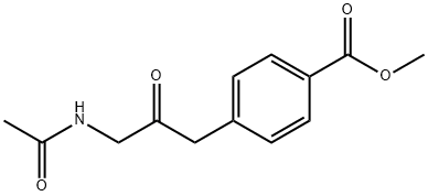 4-[3-(Acetylamino)-2-oxopropyl]benzoic acid methyl ester 结构式