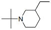 Piperidine, 1-(1,1-dimethylethyl)-3-ethyl- (9CI) 结构式