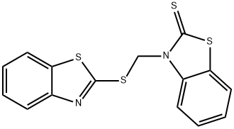 3-[(2-苯并噻唑基硫代)甲基]-2-(3H)-苯并噻唑硫酮 结构式