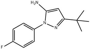 3-TERT-BUTYL-1-(4-FLUOROPHENYL)-1H-PYRAZOL-5-AMINE 结构式