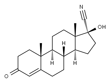17Β-氰基-17Α-羟基雄甾-4-烯-3-酮 结构式
