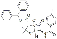 BENZHYDRYL 6-(4-METHYLBENZAMIDO)PENICILLANATE 4-OXIDE 结构式