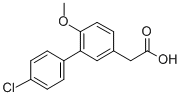 4'-Chloro-6-methoxy-3-biphenylacetic acid 结构式