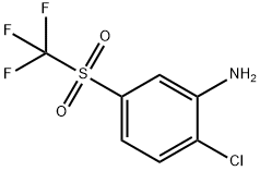 2-氯-5-(三氟甲基磺酰)苯胺 结构式