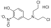 4-((Bis(2-chloroethyl)amino)methyl)-2-nitro-phenol hydrochloride 结构式