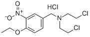 BENZYLAMINE, N,N-BIS(2-CHLOROETHYL)-4-ETHOXY-3-NITRO-, HYDROCHLORIDE 结构式