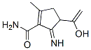 1-Cyclopentene-1-carboxamide,  4-(1-hydroxyethenyl)-5-imino-2-methyl- 结构式