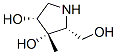 3,4-Pyrrolidinediol,2-(hydroxymethyl)-3-methyl-,(2R,3S,4R)-(9CI) 结构式