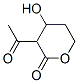 2H-Pyran-2-one, 3-acetyltetrahydro-4-hydroxy- (9CI) 结构式